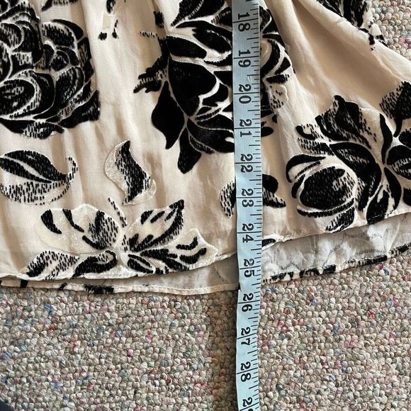 Alice + Olivia Silk Velvet Floral Peplum Blouse - Picture 9 of 10